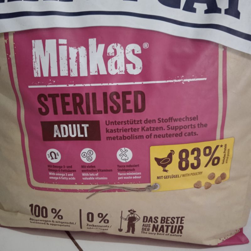 HAPPY CAT MINKAS STERILISED 10KG 10 KG / CAT FOOD