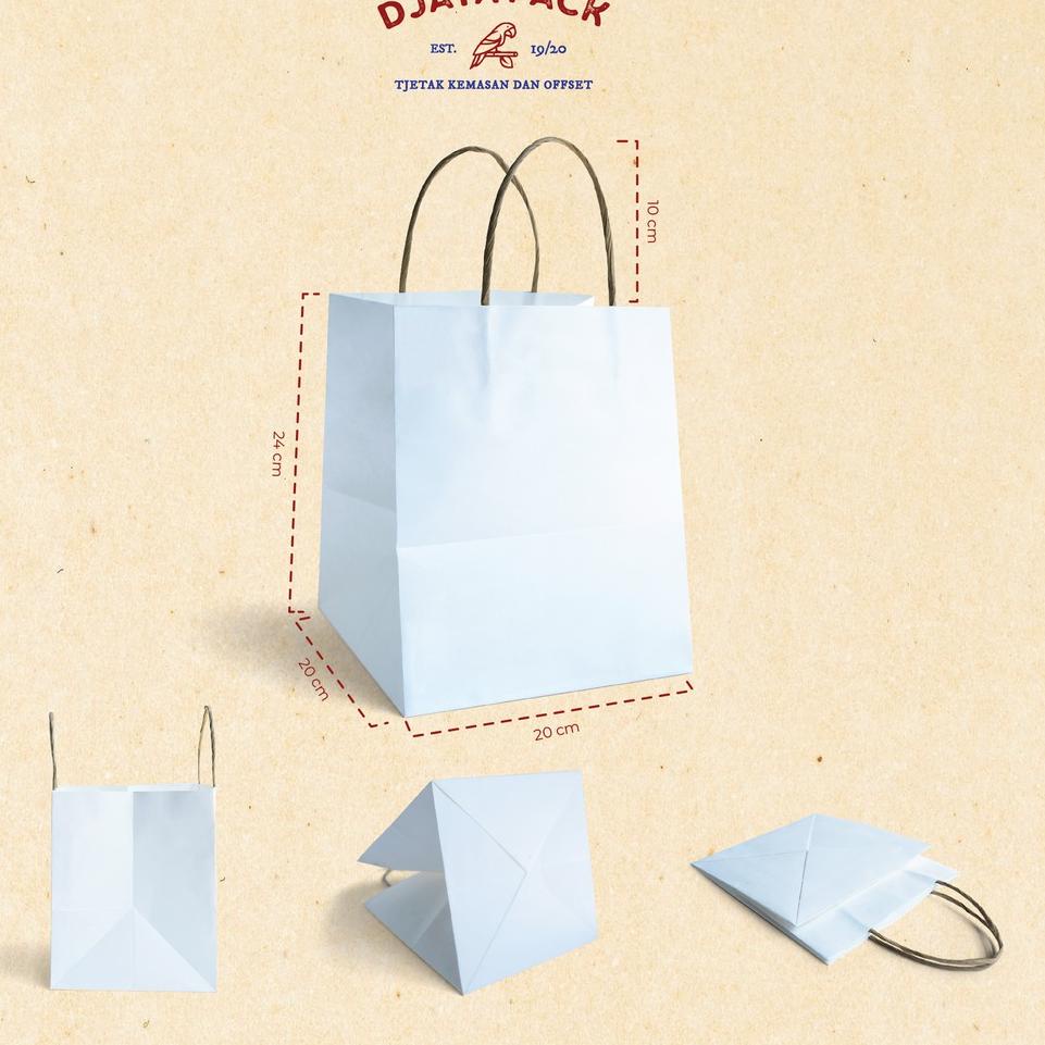 

❆ Paper bag Polos uk. 20 X 20 x 24 (isi 10 pcs) ✷