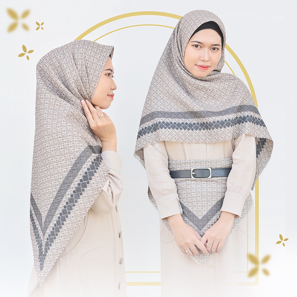 Hijab Jumbo | Kerudung Segi Empat Motif | Jilbab Syar'i Raqeema Series