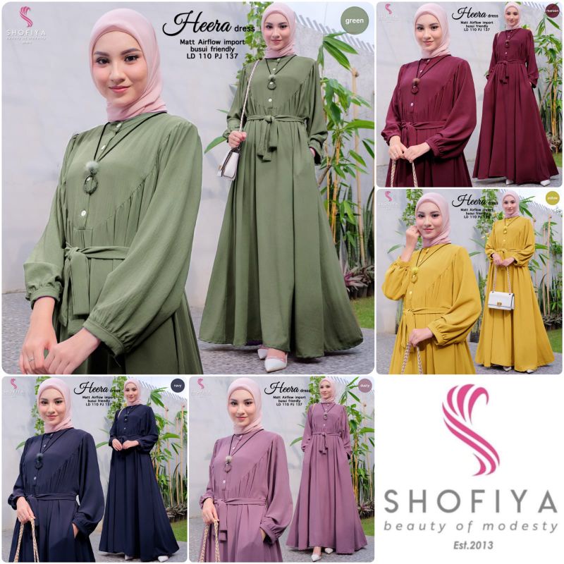 [Ori Shofiya] Heera Dress Gamis Airflow LD 110