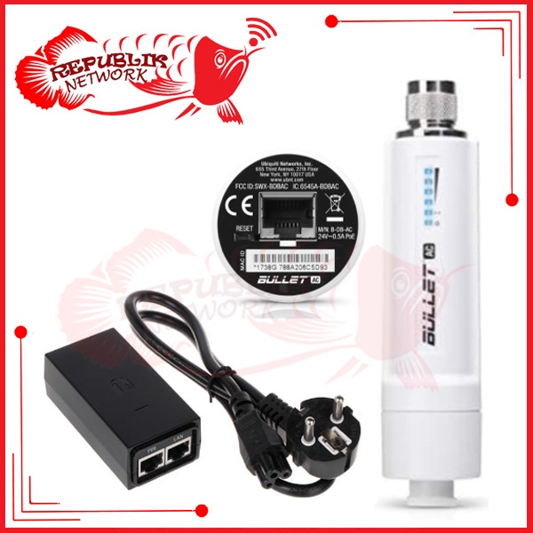 Paket Ubiquiti B-DB-AC Bullet AC + POE