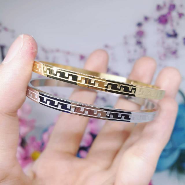 Gelang titanium mewah anti karat korea simple GBT-61