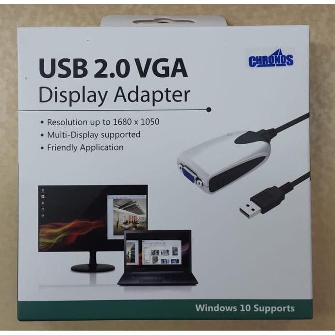 Menakjubkan Chronos Usb 2.0 To Vga Display D-Sub 15 External Card Adapter Gilaa