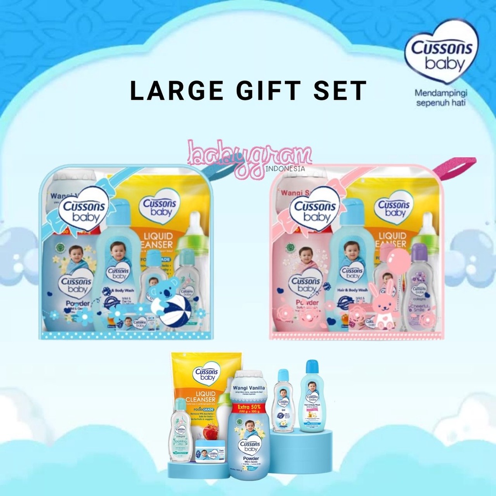 Cussons Baby COMPLETE ESSENSIAL PACK Gift Bag Set Hadiah isi 5