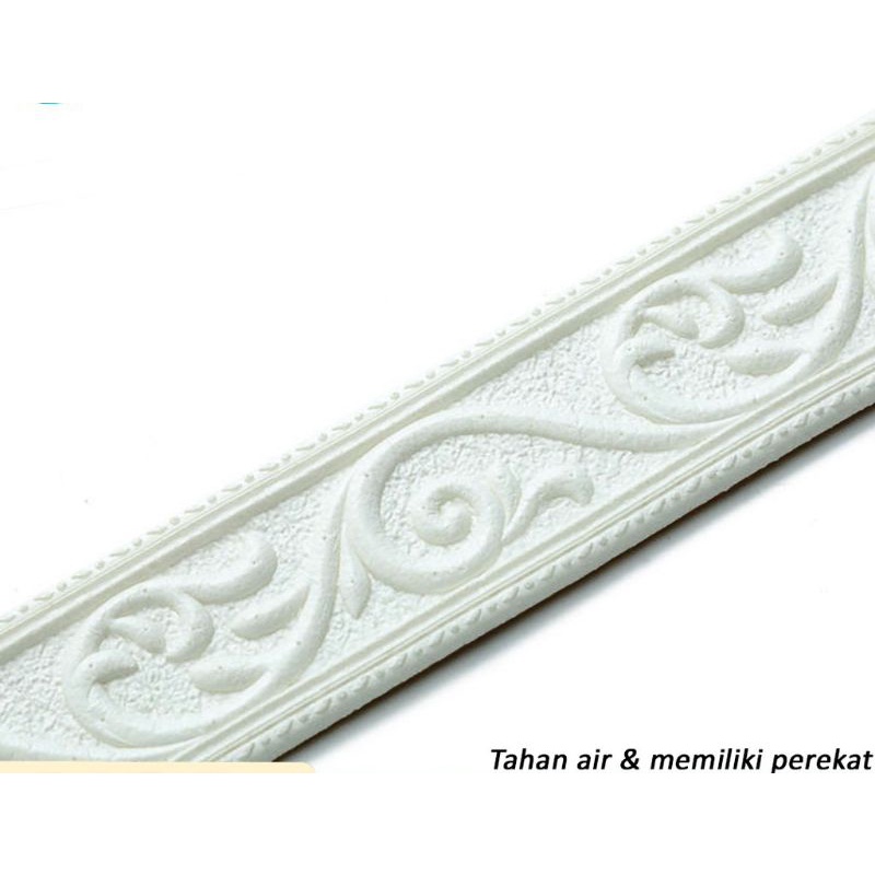 Wallpaper List Foam 3D Sticker-PutihKecil Lebar 5cm