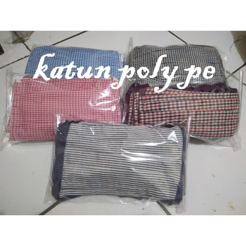 masker kain hijab tali panjang bahan kain oxford