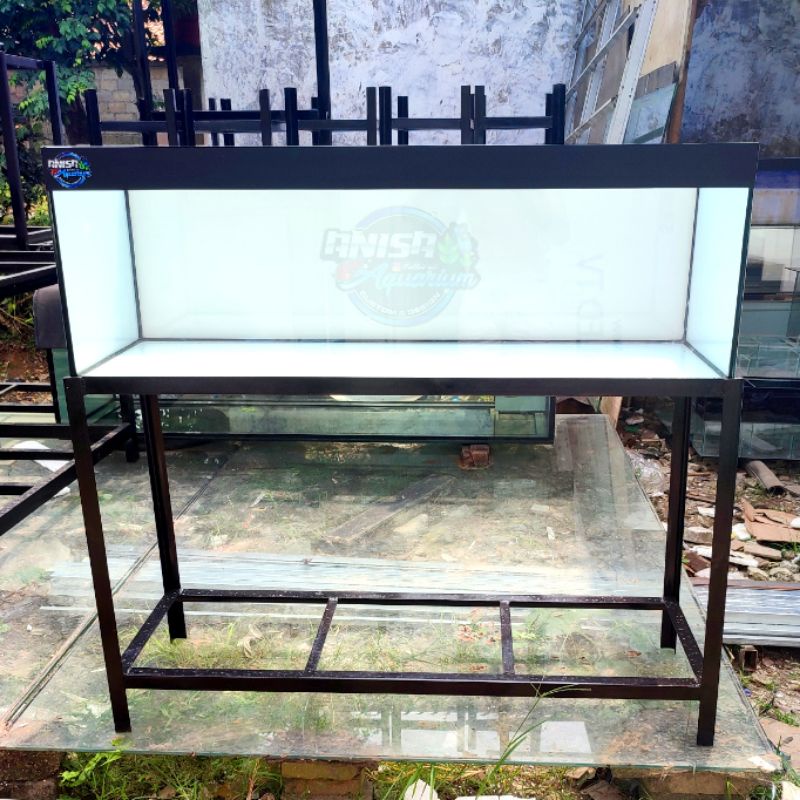 PAKET AQUARIUM 120X40X40 + RAK SIKU 4X4 TEBAL BERKUALITAS