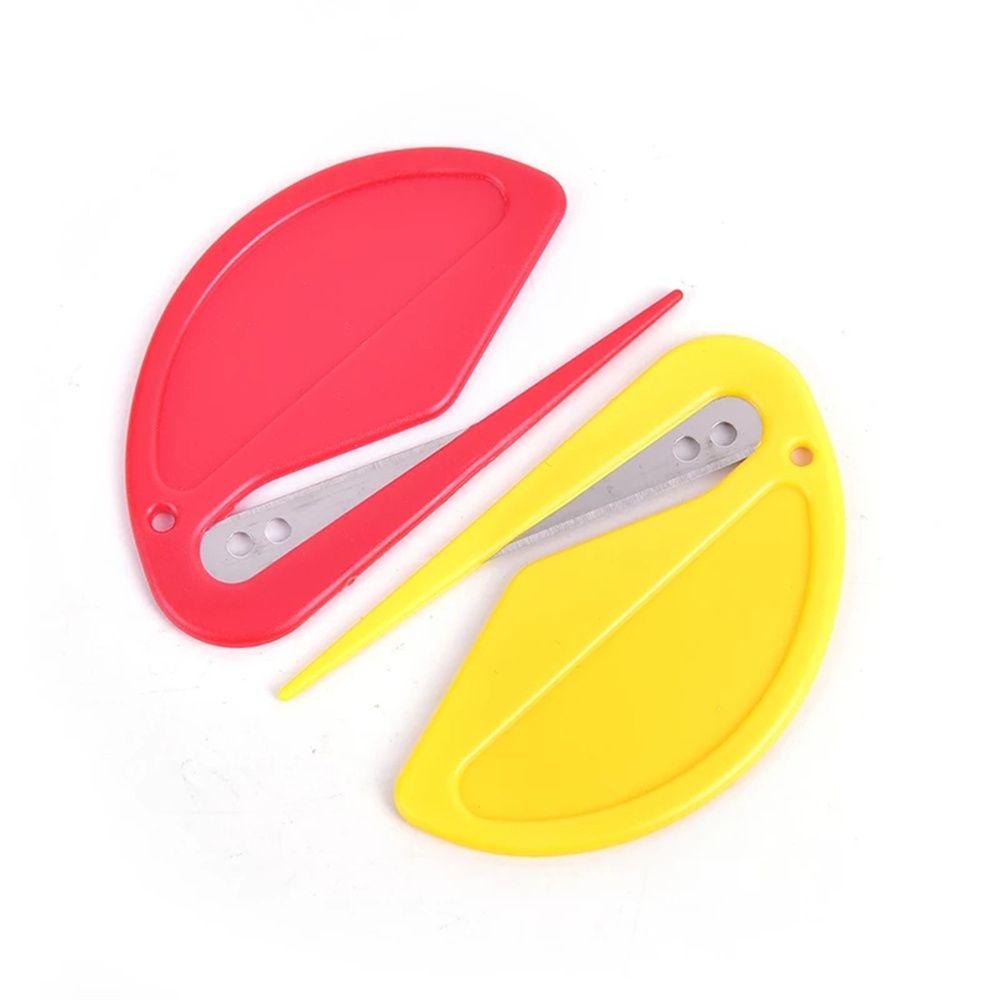 Nickolas1 Letter Opener 2pcs /set Amplop Surat Kantor Plastik Perlengkapan Sekolah Safety Papers Cutter