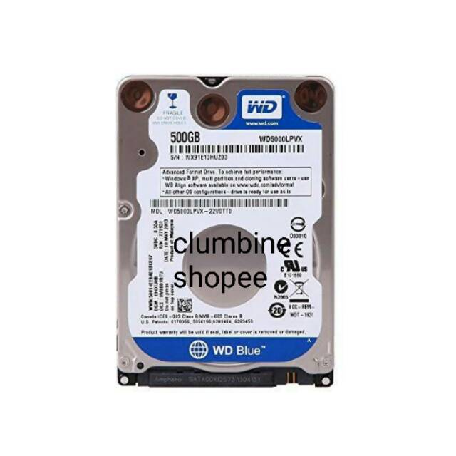 HDD Laptop 500GB WD blue Hardisk internal