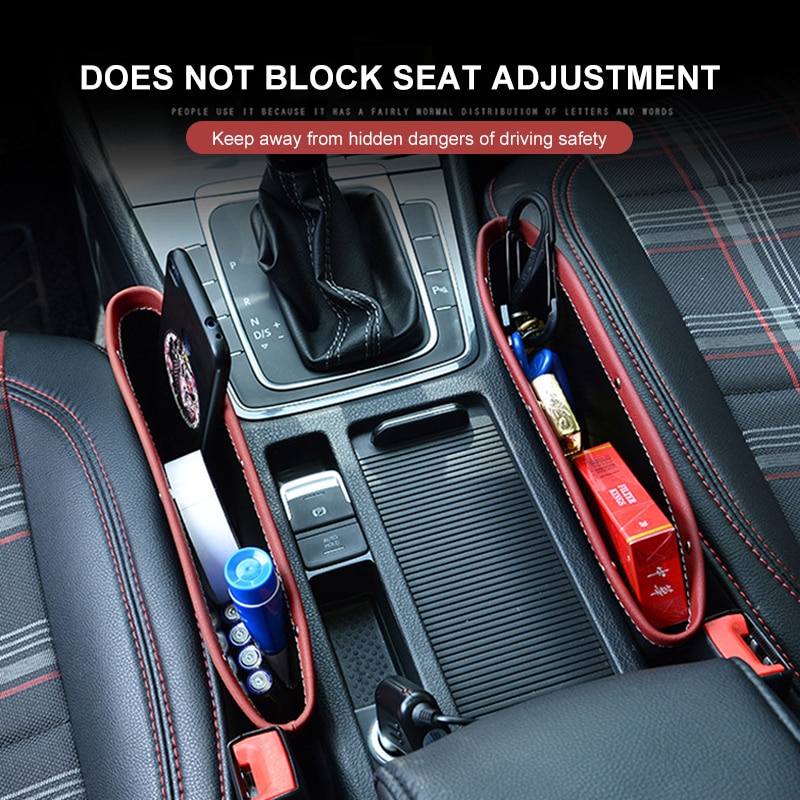 Kotak Penyimpanan Celah Kursi Mobil Interior Kursi Celah Samping Organizer Box Kantong Penyimpanan Mobil Multi Fungsi Universal Untuk Kunci Kartu Phone Holder Aksesoris