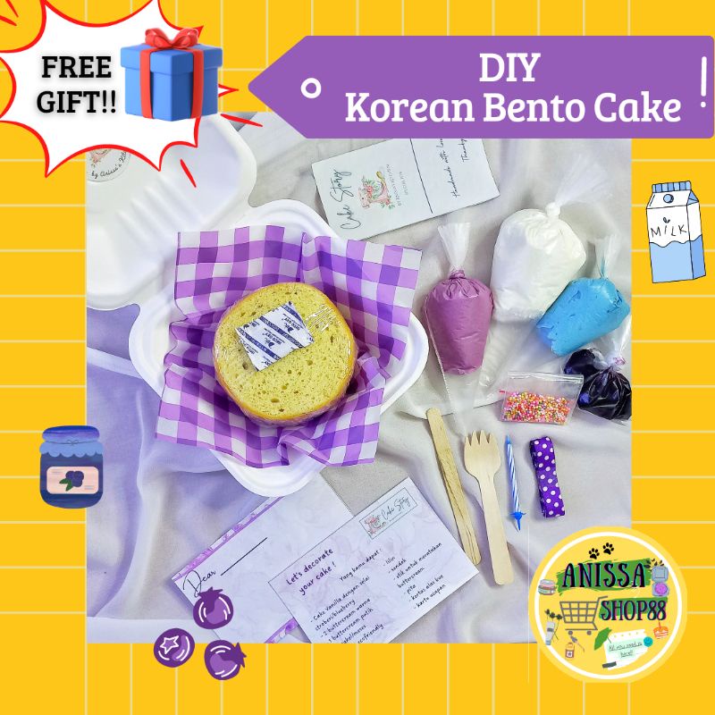 KOREAN BENTO CAKE DIY / HIAS KUE SENDIRI / KOREAN BENTO CAKE KIT / KUE ULANG TAHUN