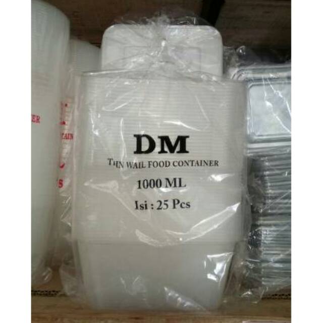 Thinwall DM 1000ml REC / DM 1000ml Persegi / Food Container