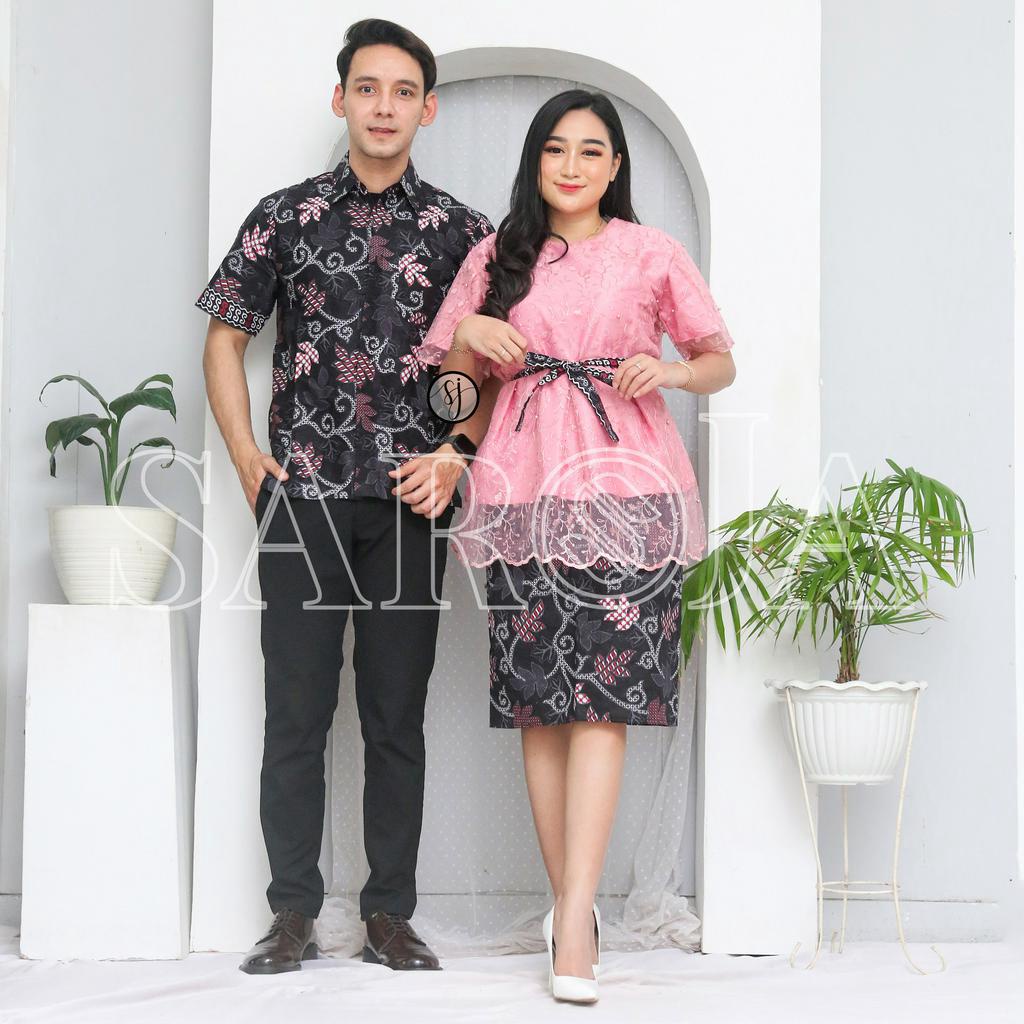 Saroja | Couple Dress Olivia Dress Brukat Batik Katun