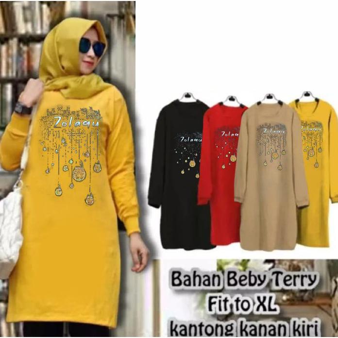 Tunik Wanita / Tunik Wanita Dewasa Jumbo / Tunik Wanita Terbaru 2021 Kekinian Motif Zolaqu /01