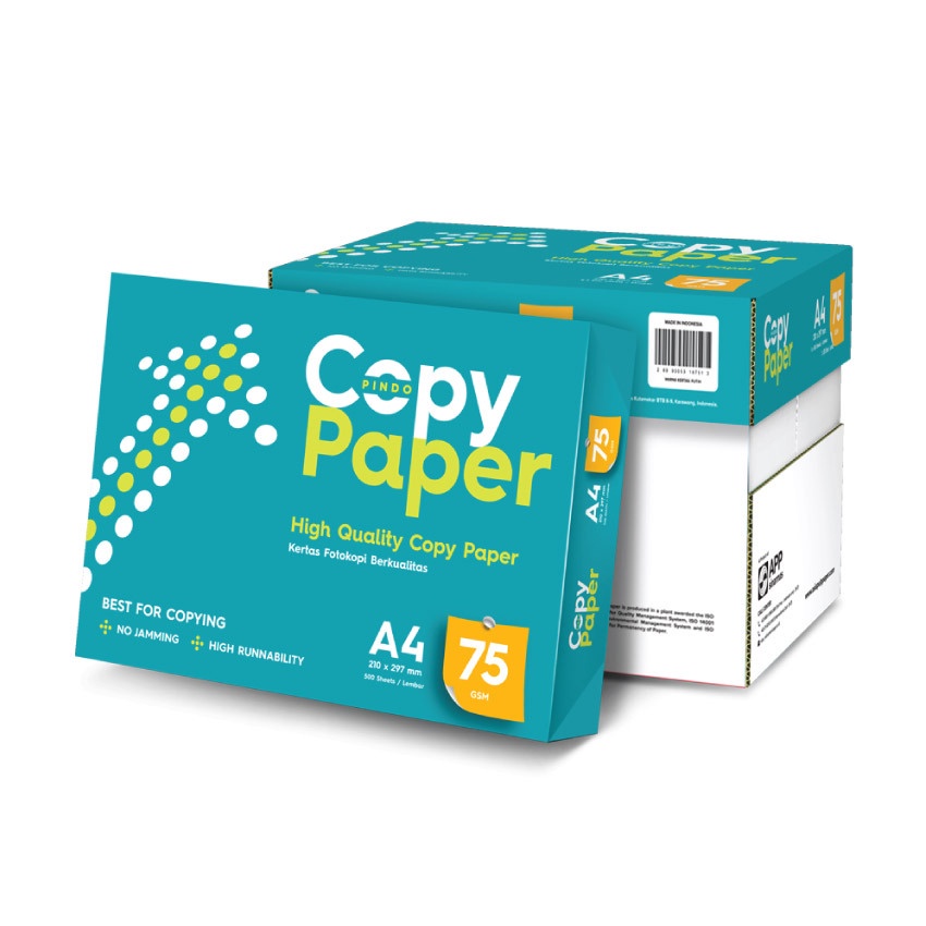 Copy Paper Kertas Fotocopy 75 GSM A4 - 1 Boks = 5 Rim