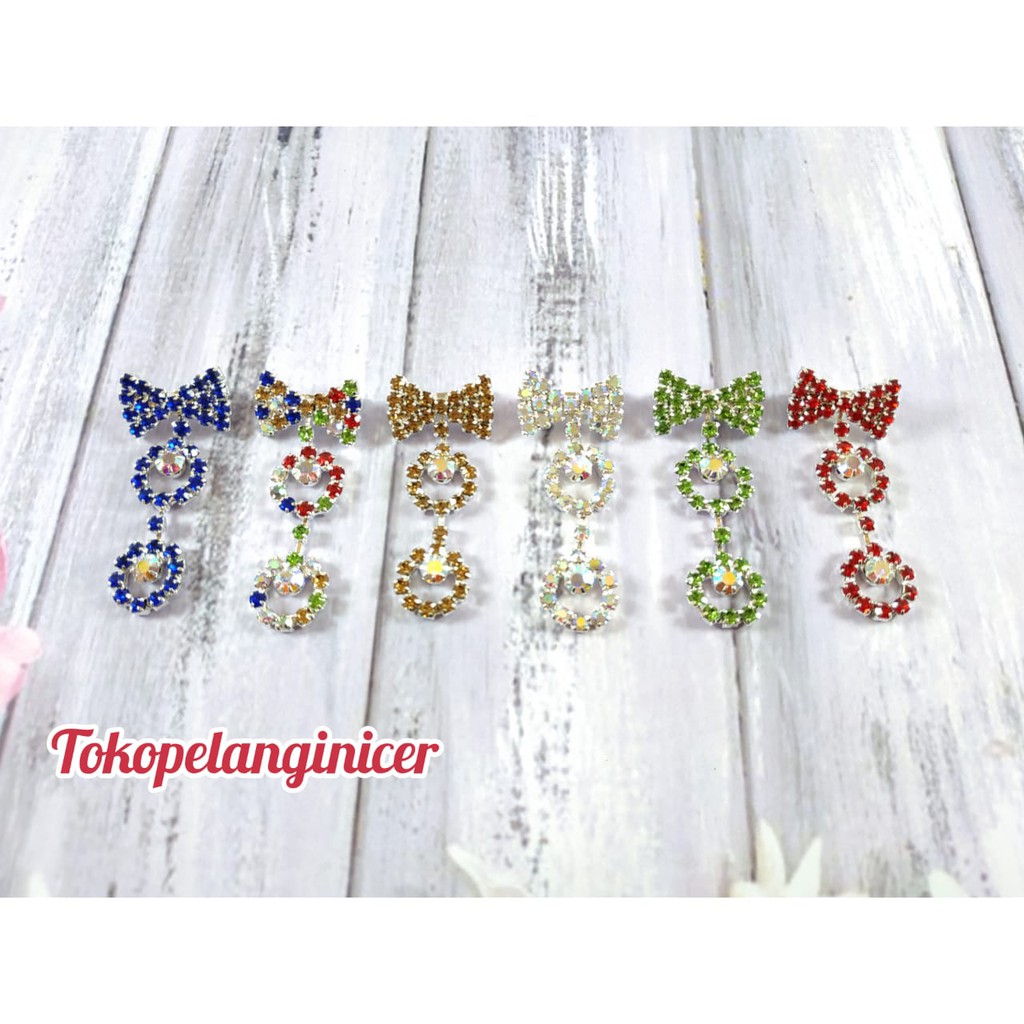 Bros Dagu Hijab Juntai Permata Bross Tuspin Aksesoris Fashion Etnik Simple tokopelanginicer