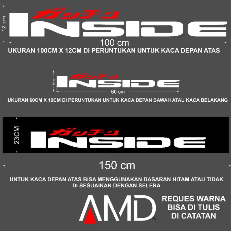 Cutting stiker mobil kaca depan belakang sticker aksesoris truck pick up bodi Inside
