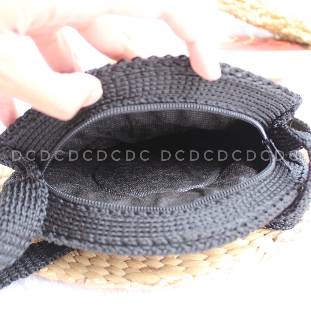 [d_crafts] Tas selempang rajut bulat / round slingbag rajut / tas rajut bulat raisa