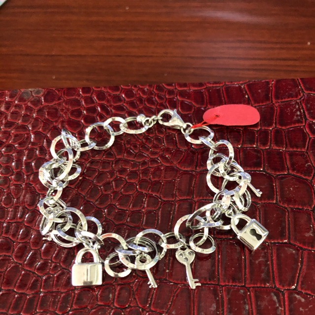 Gelang tangan rantai olympic mas putih