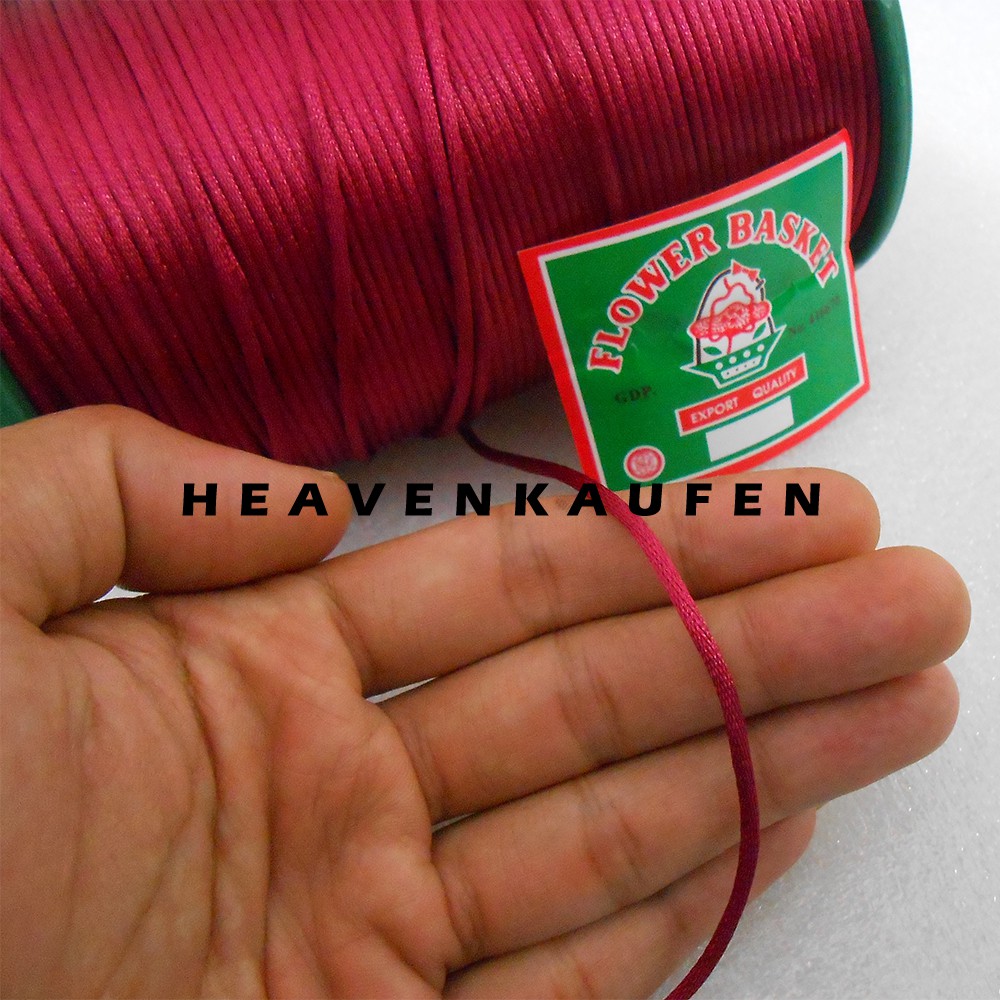 Tali Cina / Tali Satin Cina Warna Magenta 2 mm Meteran Murah