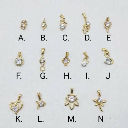 liontin mata satu titanium gold