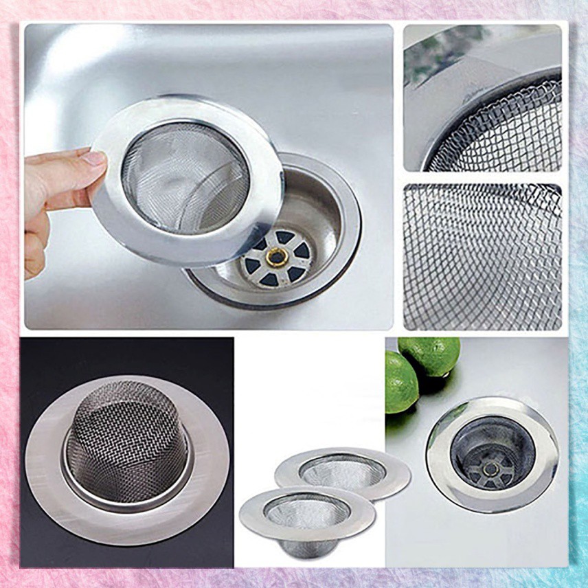 Saringan Wastafel Cuci Piring Stainless Jala Saringan Afur Bak Cuci Gelas Sink Strainer Filter Air