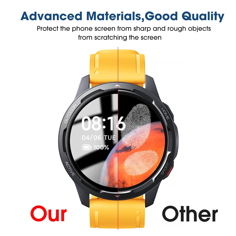 Pelindung Layar Tempered Glass HD Anti Gores / Jatuh Untuk Smartwatch Xiaomi S1 / S1