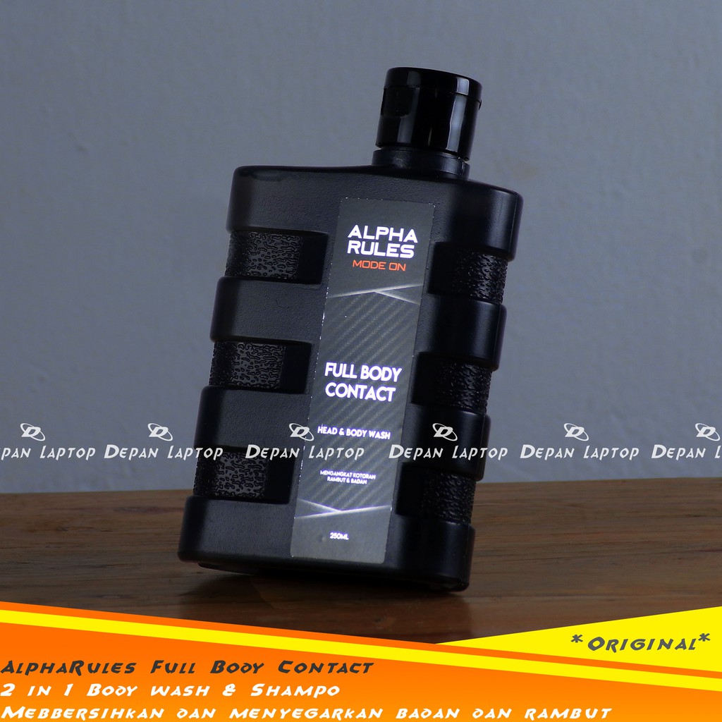 Jual ORIGINAL Alpha Rules Full Body Contact 250ml Body Wash & Shampoo