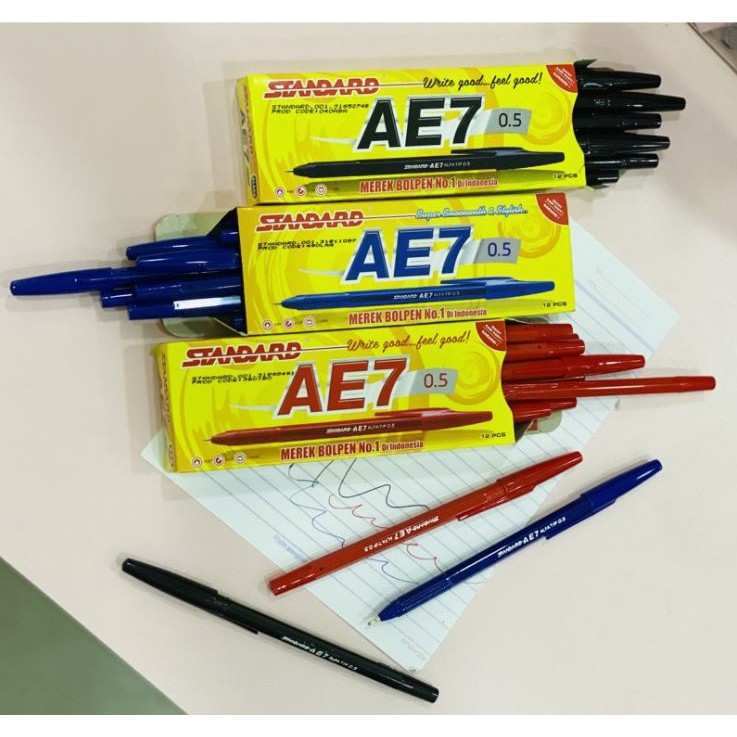 

Pena Standard Ballpoint AE7 (Per Lusin isi 12pcs)