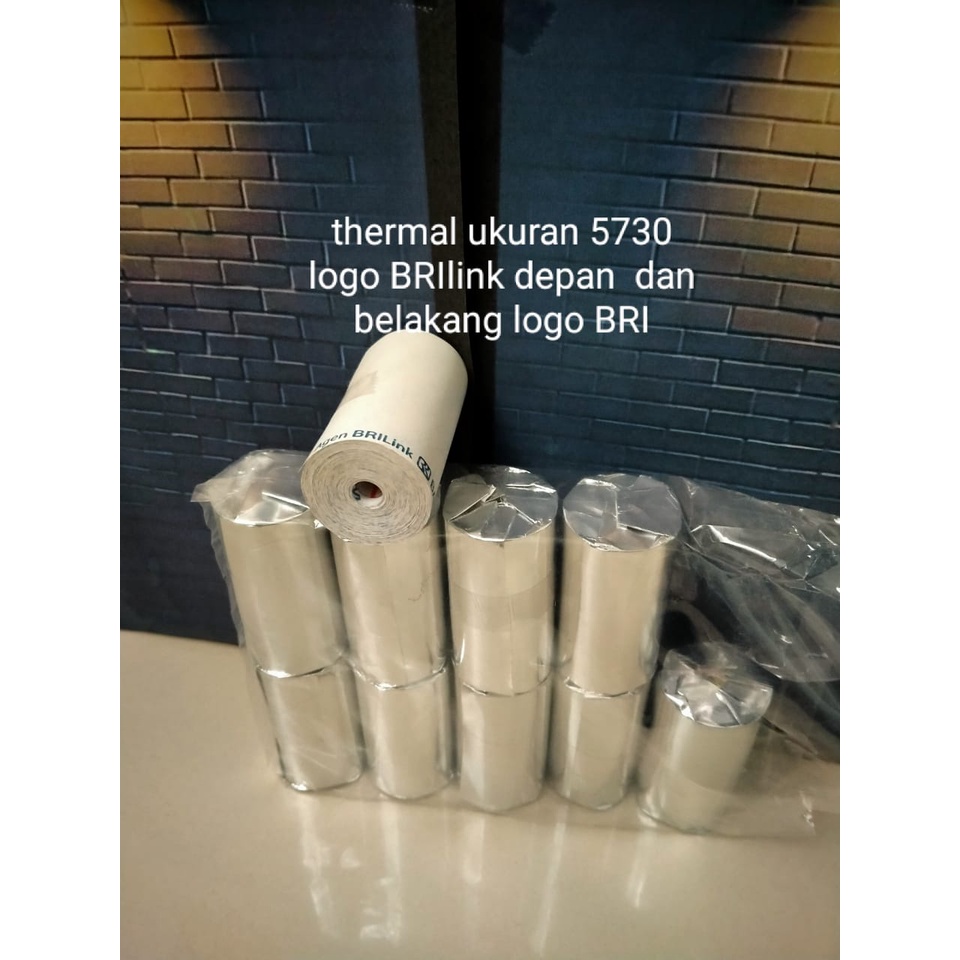 

kertas Thermal Logo BRILink ukuran 57x30 mm
