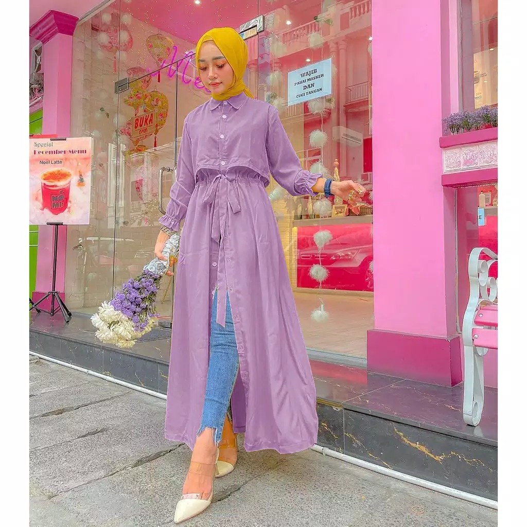 Fafa Dress Maxy Gamis Muslim Polos Fashion Wanita Terbaru