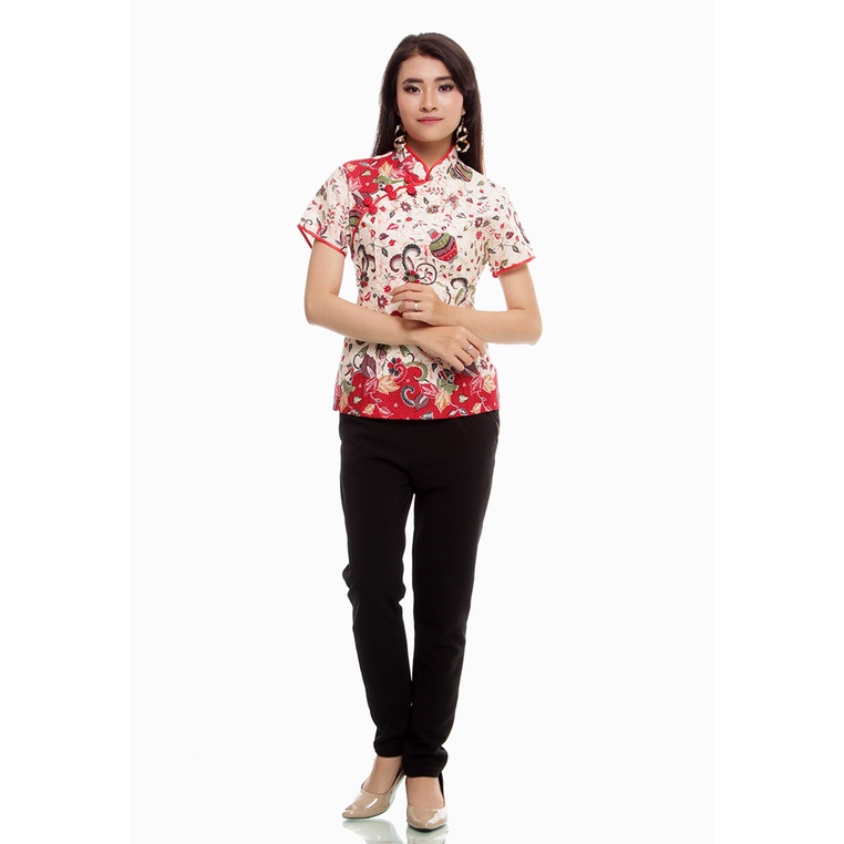 HOT SALE Blouse Batik Putri Jelita Premium (TRIKOT) 060 - Lengan Pendek - MJa 024 - LAST STOK