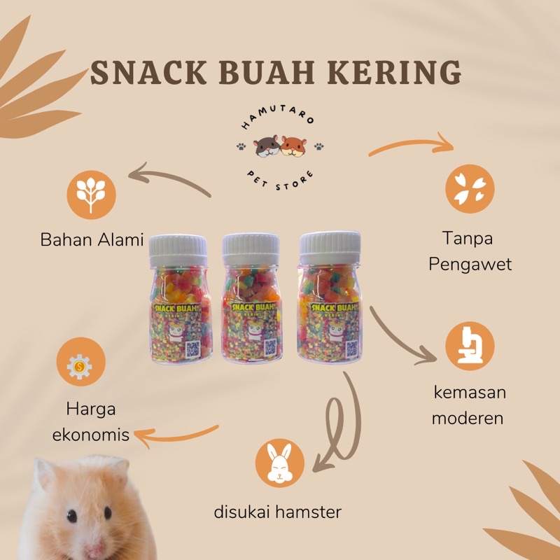 Dried Fruit Snack cemilan hamster buah kering snack hamster