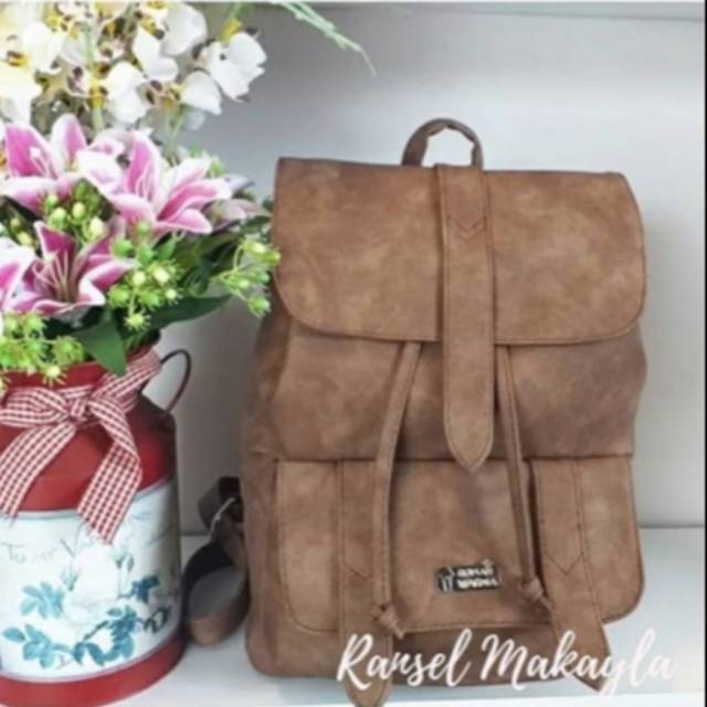 Tas Ransel Makayla Brown Rumah Warna