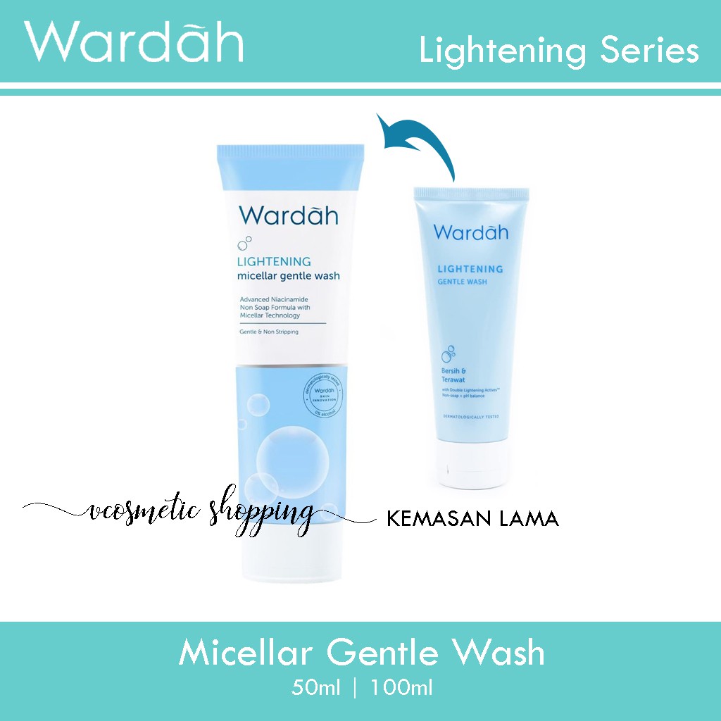 Wardah Lightening Micellar Gentle Wash 50ml | 100ml