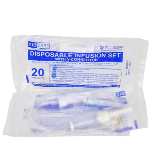 Infusion Set Adult Y Connector Selang Infus Set Dewasa GIDCare