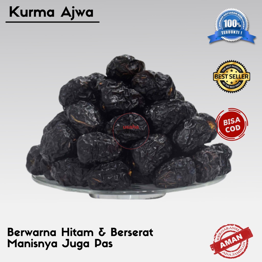 

Kurma Ajwa Madinah Asli Original Nutrisi Sehat (500gr)