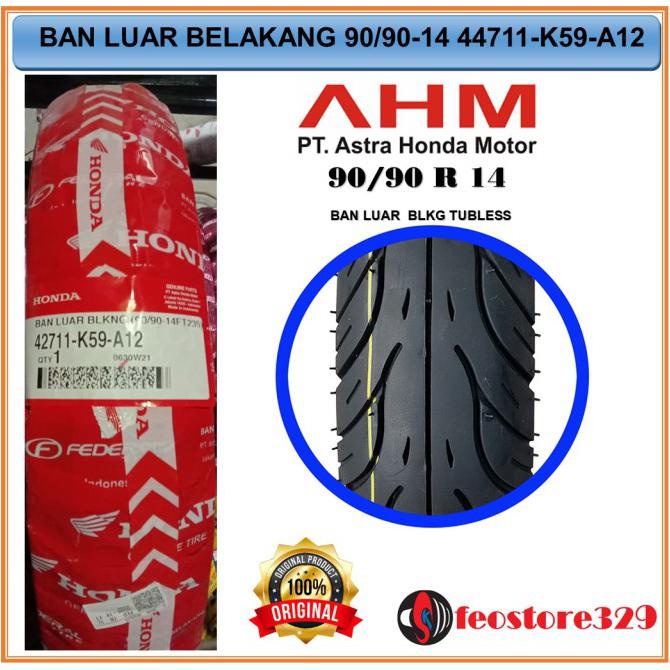 Ban Motor roda dua Paket Ban Tubeless Depan /Belakang Vario /Beat Honda AHM FRE PENTIL |Ban Motor