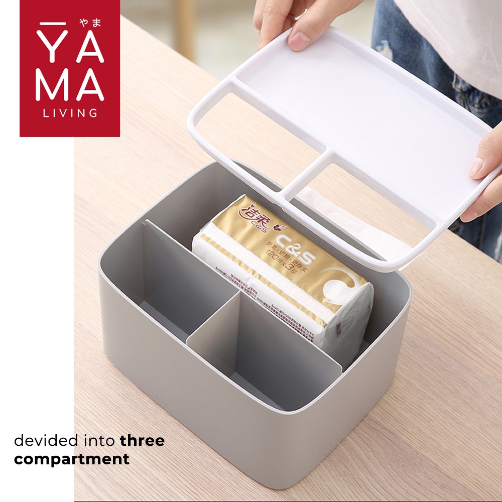 YAMA GYUKA Storage Tissue Box Kotak Tempat Tisu Penyimpanan Multifungsi