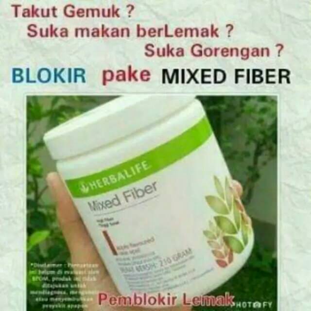 Herbalife Mix Fiber Pemblokir Lemak Tubuh Original Fulbarkode Indonesia