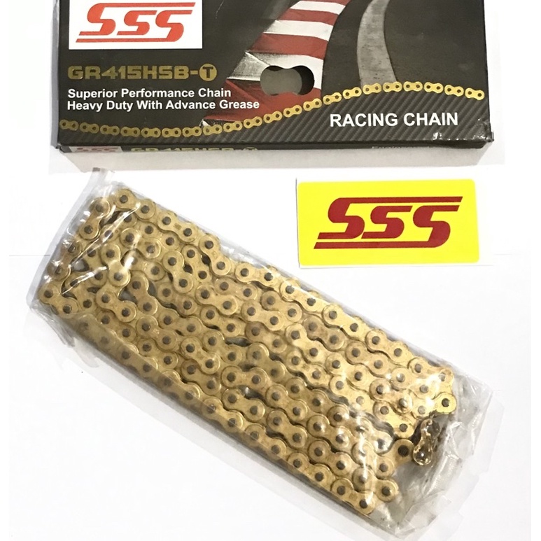 Rantai Sss Rantai Motor Sss Gold 415-130L Type HSB-T Original