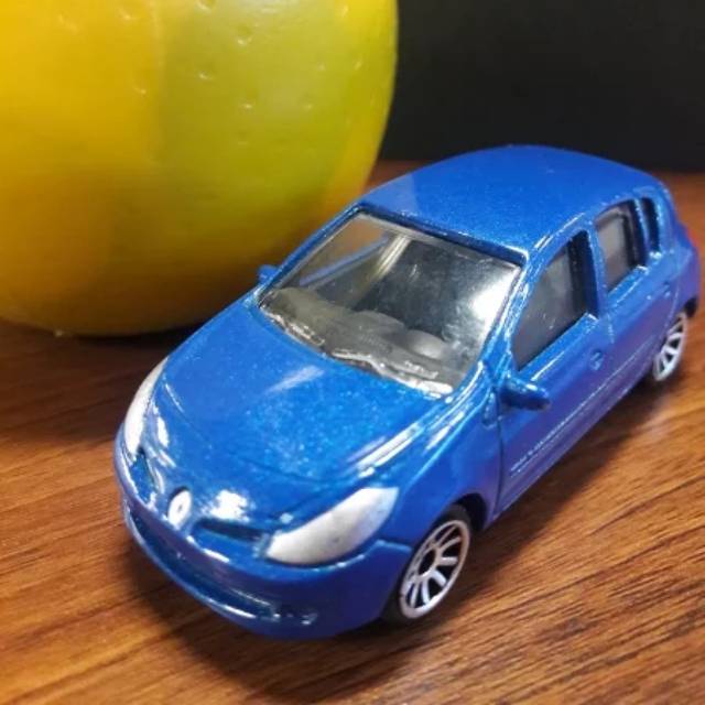 Majorette biru renault clio biru BA 286 car diecast