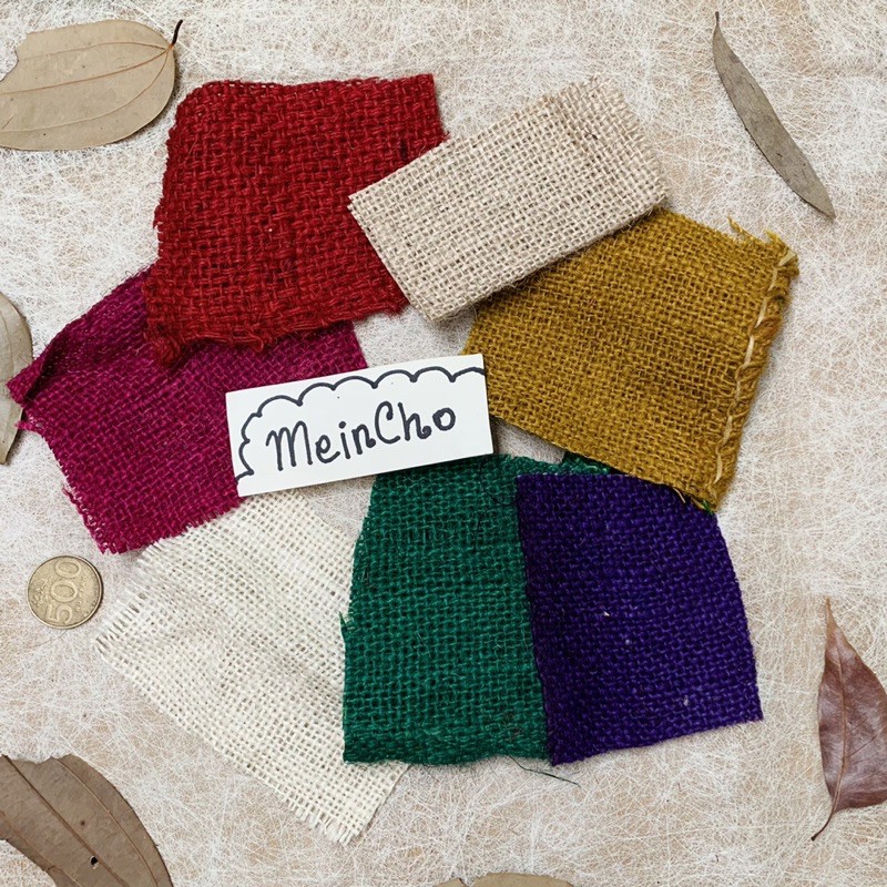 (80x80cm) Burlap Goni Kain Goni Karung Goni Warna Putih Alas Properti Foto Rustic Dekorasi Rustik