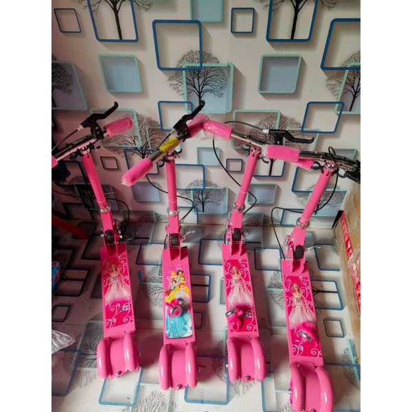 Skuter Anak Roda 2 & 3 Scooter Otoped Rem Bel Scoter Kickboard Skuter