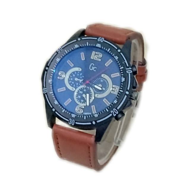 Jam Tangan Pria Korea Sporty GCC Crono Off Strap Kulit