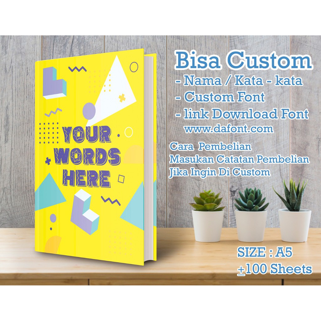 

Buku Catatan Custom_Notebook Custom_ABSTRAK YELLOW _A5_GRID#DOTTED#LINE#POLOS