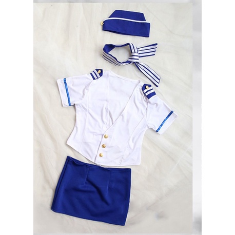 Lingerie Set Sexy Stewardess Cosplay Costume Pramugari Kostum A130