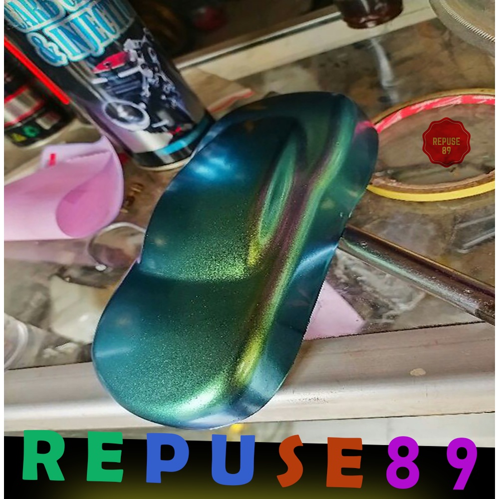 CAT BUNGLON BLUE GREEN GOLD CAT BODY MOTOR/MOBIL/HELM FULL FACE/VELG/SEPEDA HEMAT MURAH SPECIAL COLO