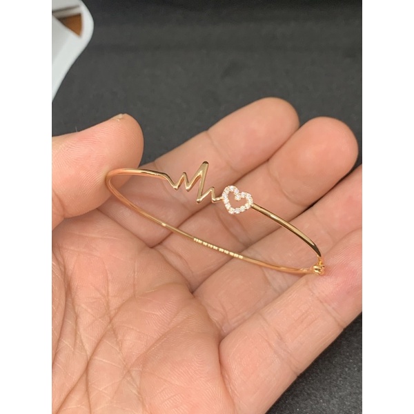 gelang emas asli kdr 700 HWT gold fancy love