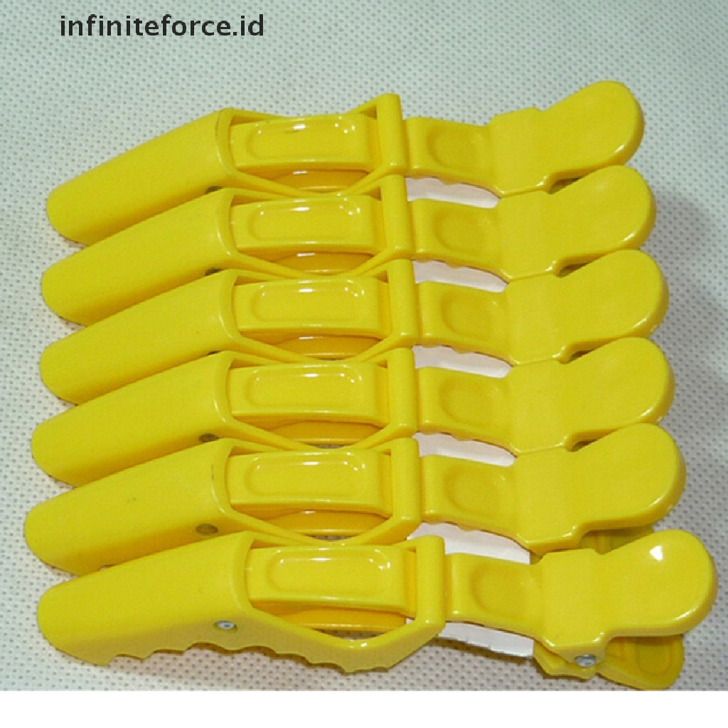 Infiniteforce.id 5pcs / Set Jepit Rambut Bahan Plastik + aluminum Untuk Salon